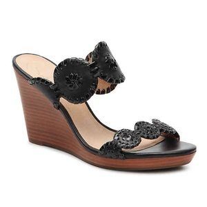 Jack Rogers Black Wedges